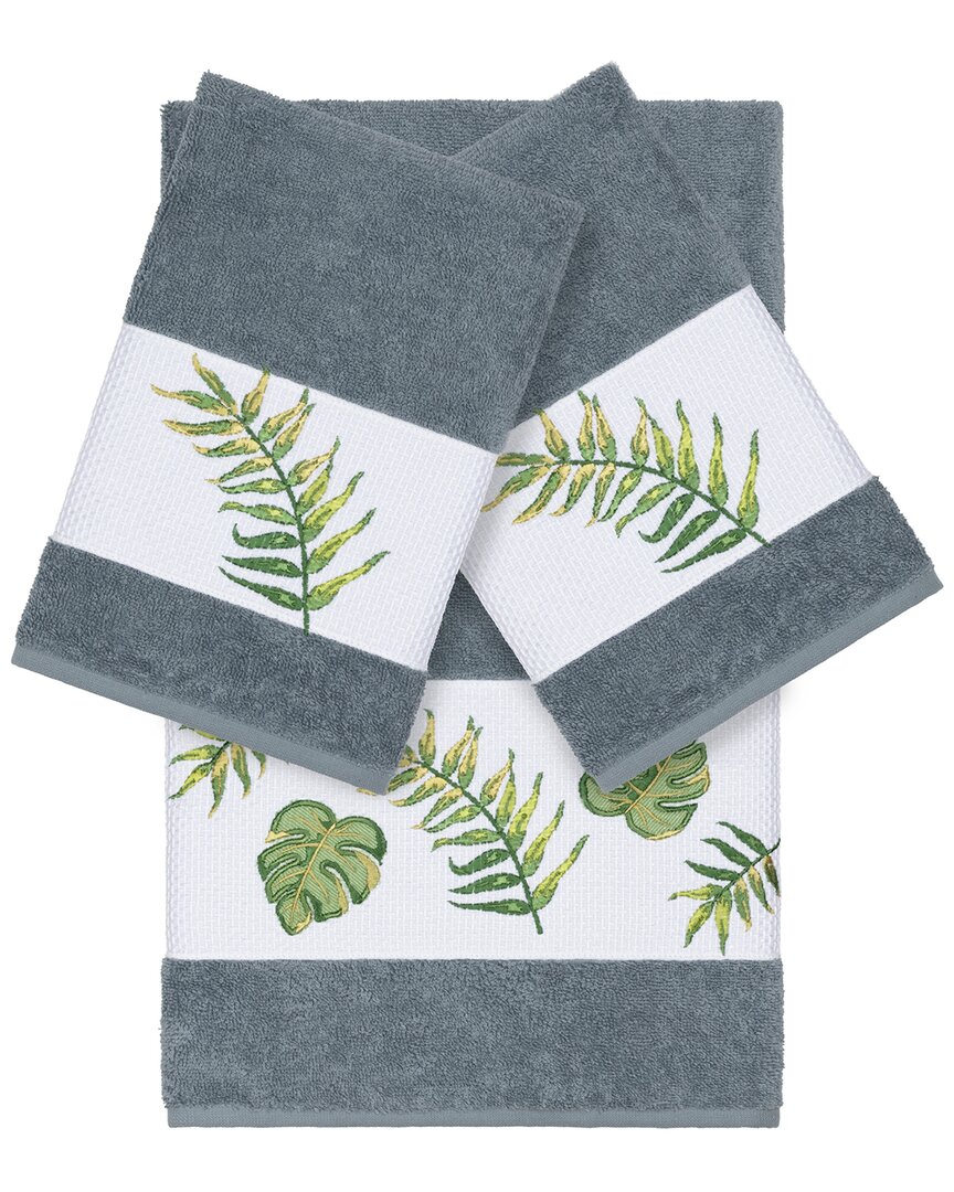 Linum Home Textiles Zoe Turkish Cotton 3pc Embellished Towel Set