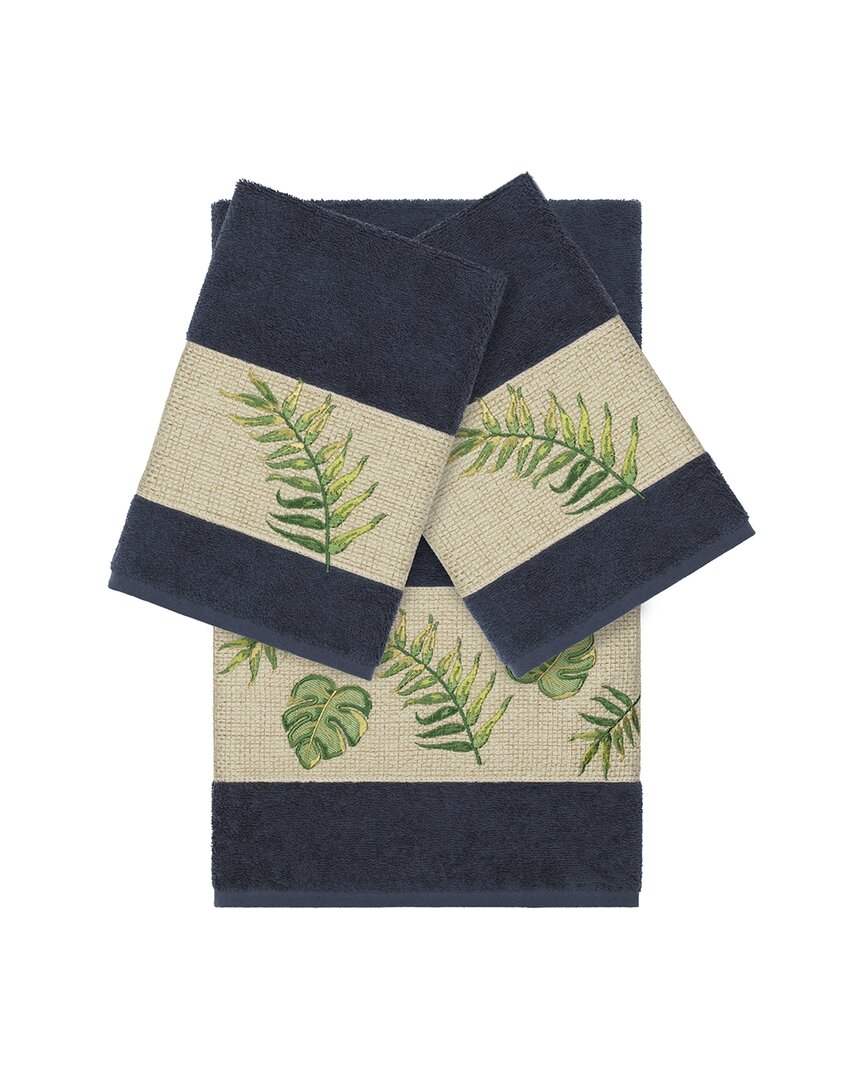 Linum Home Textiles Zoe Turkish Cotton 3pc Embellished Towel Set