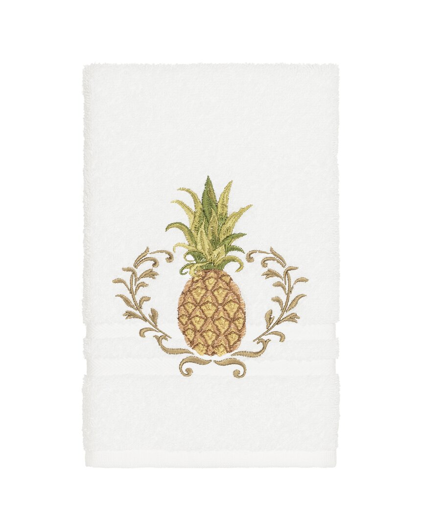 Linum Home Textiles Welcome Turkish Cotton Embellished Hand Towel