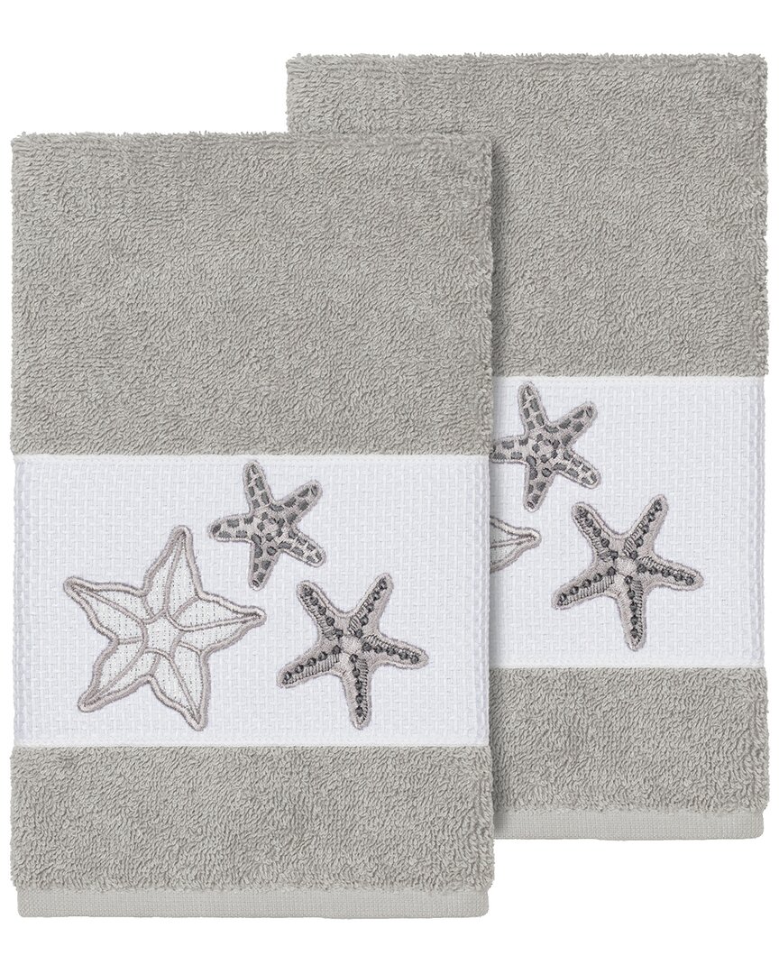 Shop Linum Home Textiles Lydia Turkish Cotton 2pc Embellished Hand Towel Set