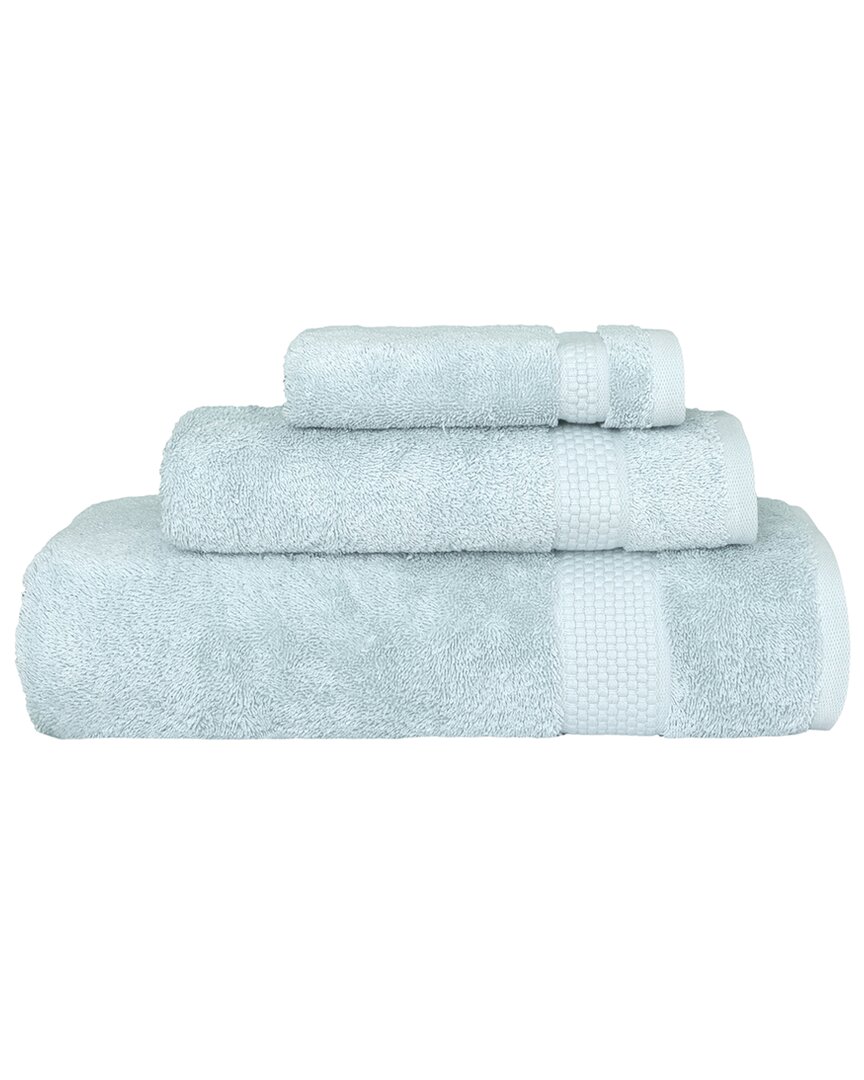 Linum Home Textiles Starlight Turkish Cotton Terry 3pc Towel Set In Blue