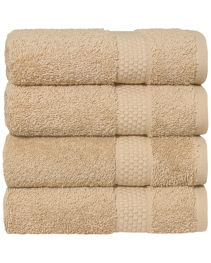 Linum Home Textiles Starlight Turkish Cotton Terry Hand Towels Set In Grey