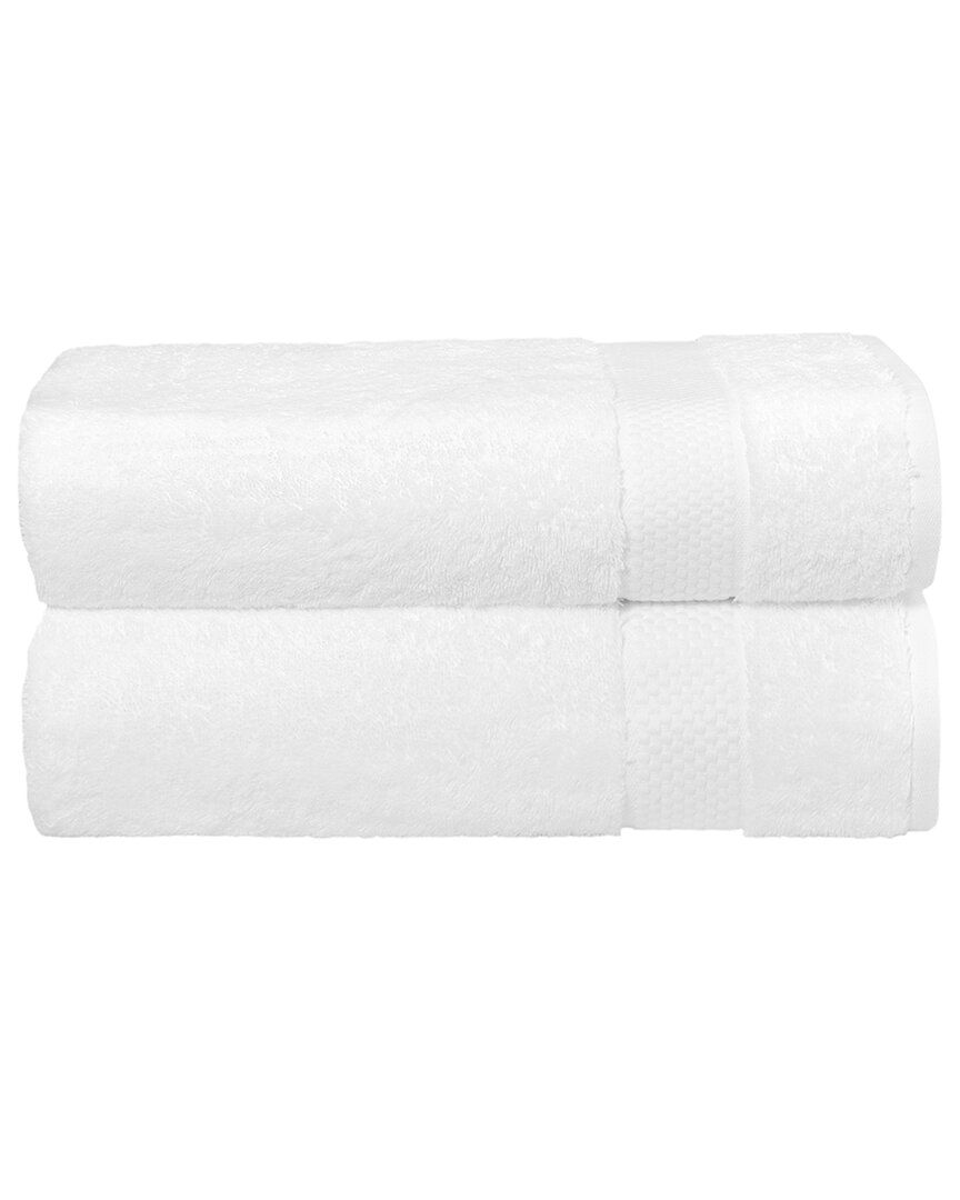 Linum Home Textiles Starlight Turkish Cotton Terry Bath Towels Set In White