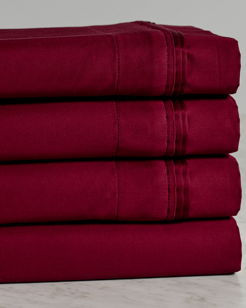 SUPERIOR SUPERIOR 650 THREAD COUNT EGYPTIAN COTTON SOLID DEEP POCKET SHEET SET