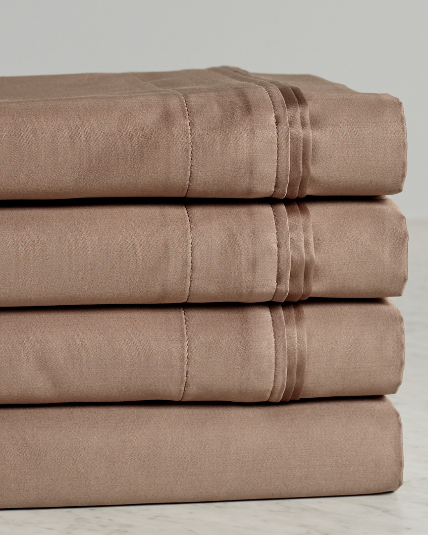 SUPERIOR SUPERIOR 650 THREAD COUNT EGYPTIAN COTTON SOLID DEEP POCKET SHEET SET