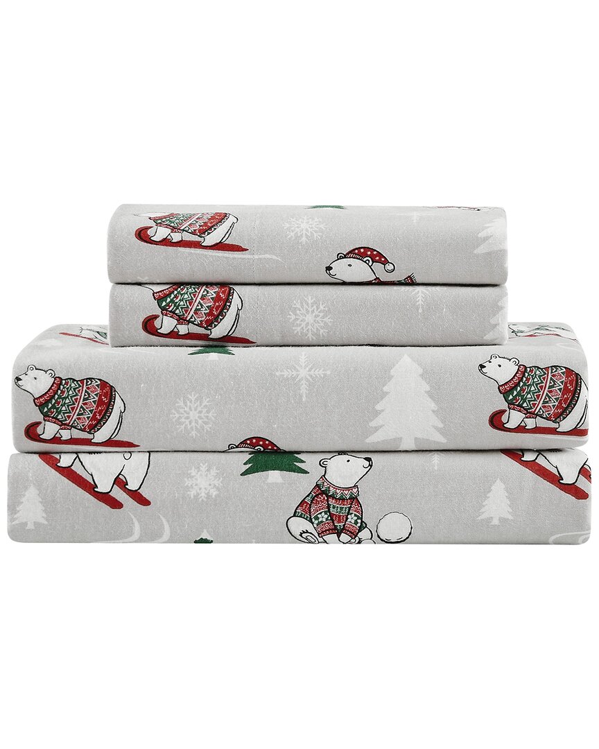 Truly Soft Polar Bears Flannel Sheet Set