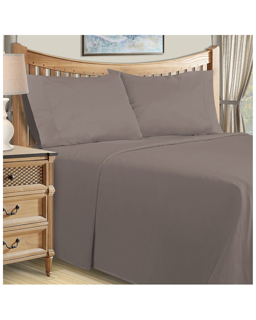Superior Solid 1500 Thread Count Cotton-blend Deep Pocket Sheet Set In Grey