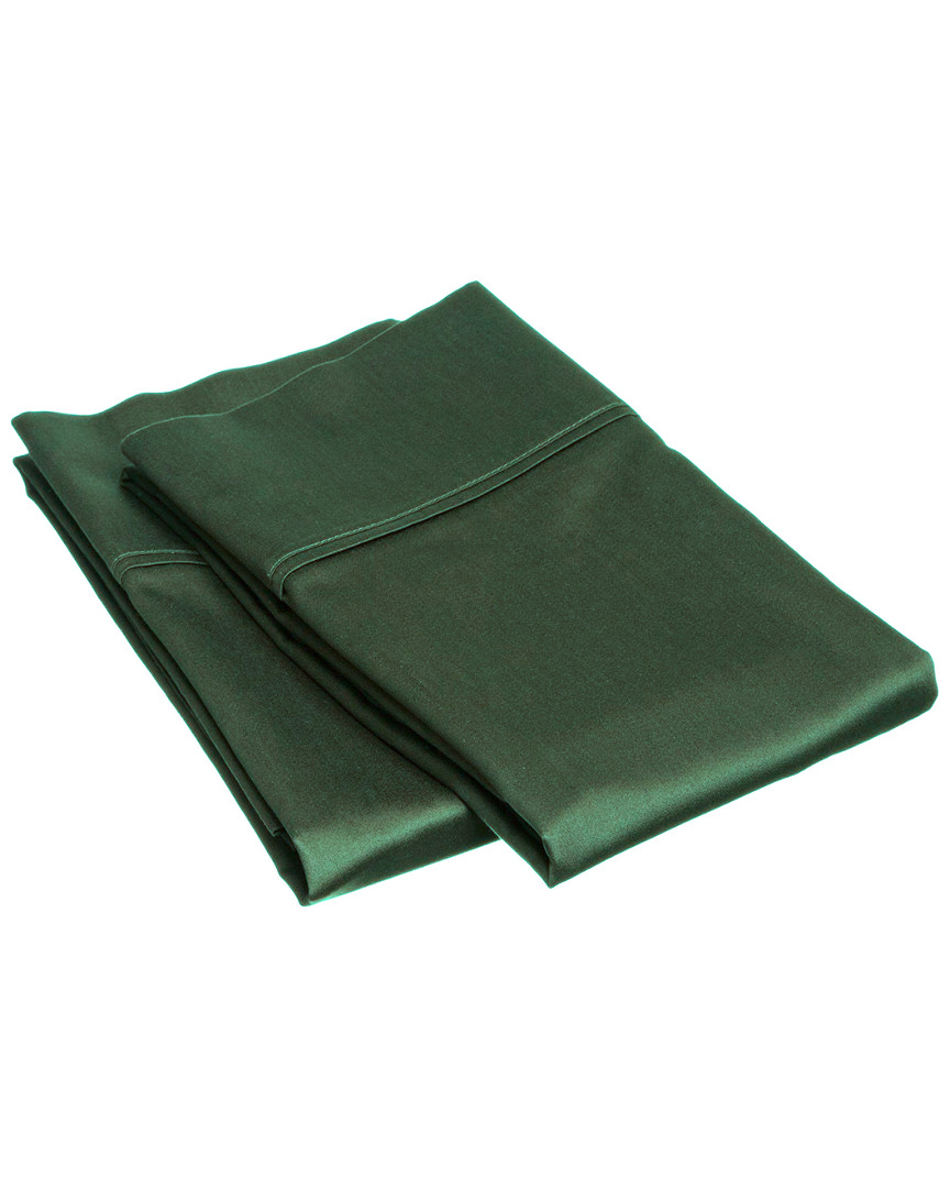 Superior 300 Thread Count Egyptian Cotton Pillowcases In Green