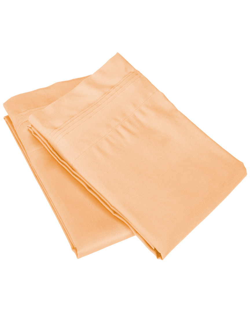 Superior 650 Thread Count Egyptian Cotton Pillowcases In Orange