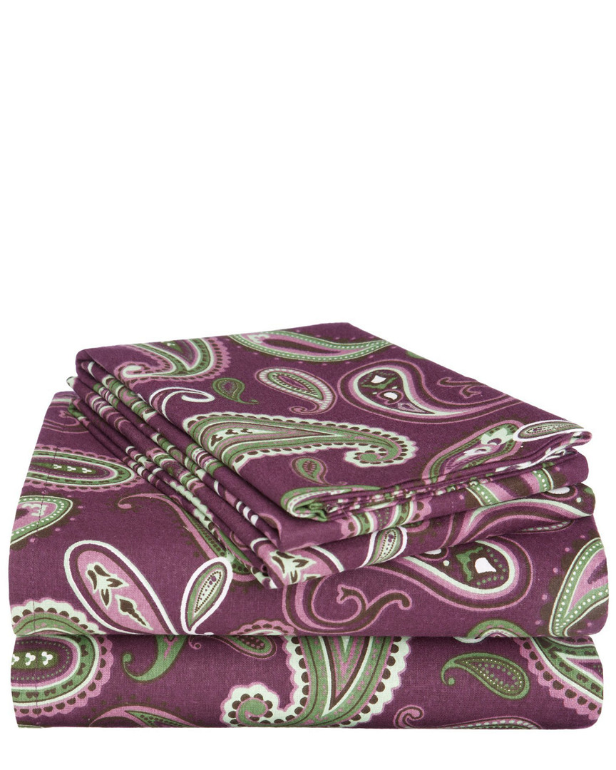 Superior Flannel Paisley Printed Sheet Set
