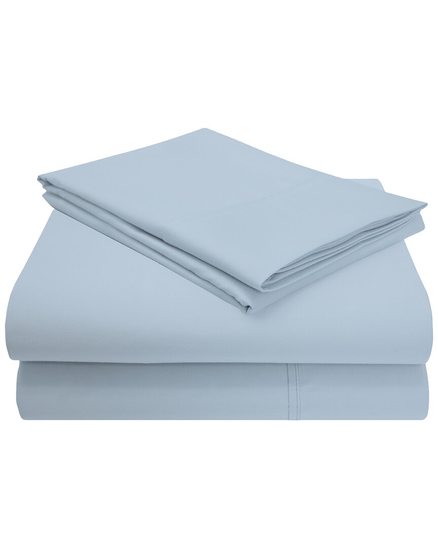Superior Solid 1200 Thread Count Blend Deep Pocket Sheet Set In Blue