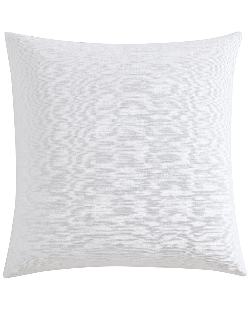 Shop Vera Wang Solid Textured Pleats Jacquard Sham In White