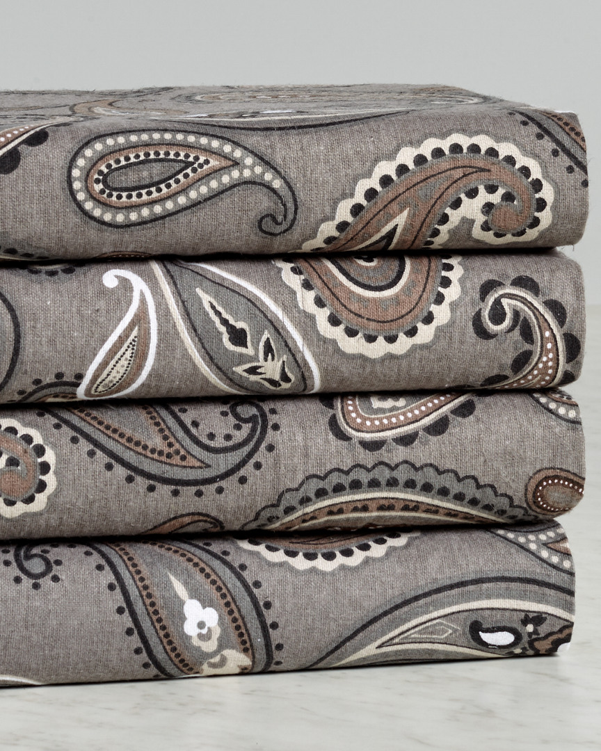 Superior Flannel Deep Pocket Paisley Sheet Set