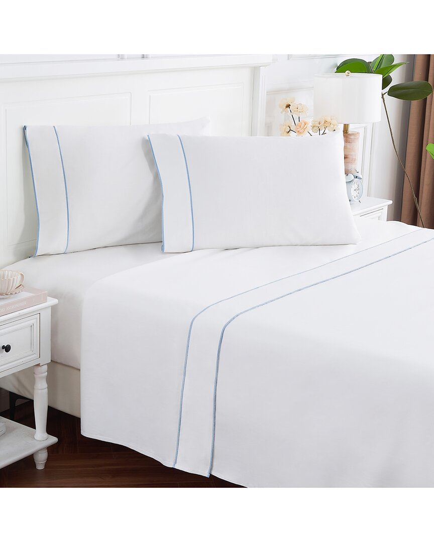 Melange Mélange Home 600 Thread Count Scallop Rope Embroidery Sheet Set