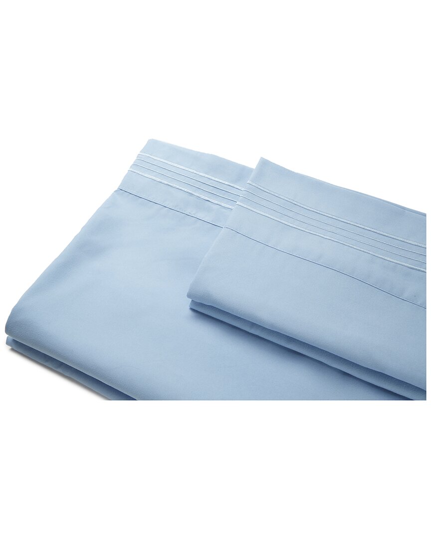 Linum Home Textiles 1800tc Brushed Microfiber Sheet Set In Blue