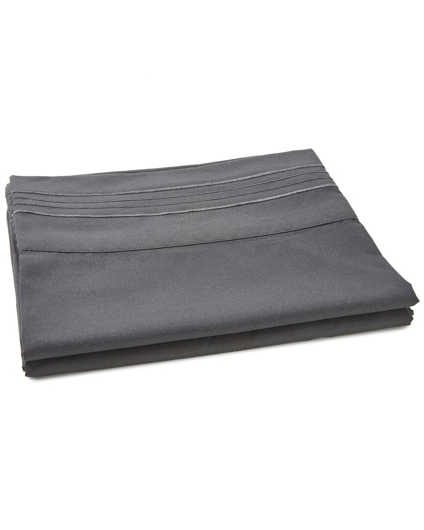 Linum Home Textiles 1800tc Brushed Microfiber Standard Pillowcase (2pc Set) In Gray