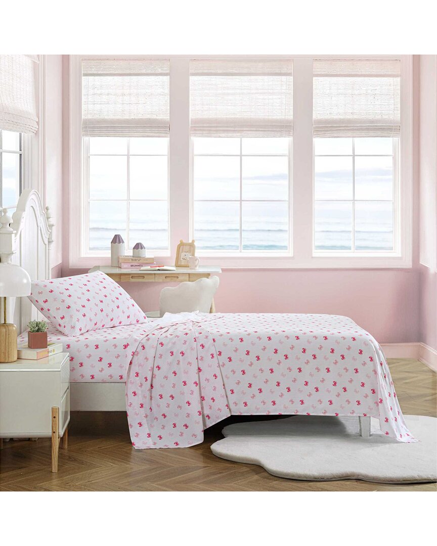 Nautica Axton Crab Lightweight Sheet Set In Pink