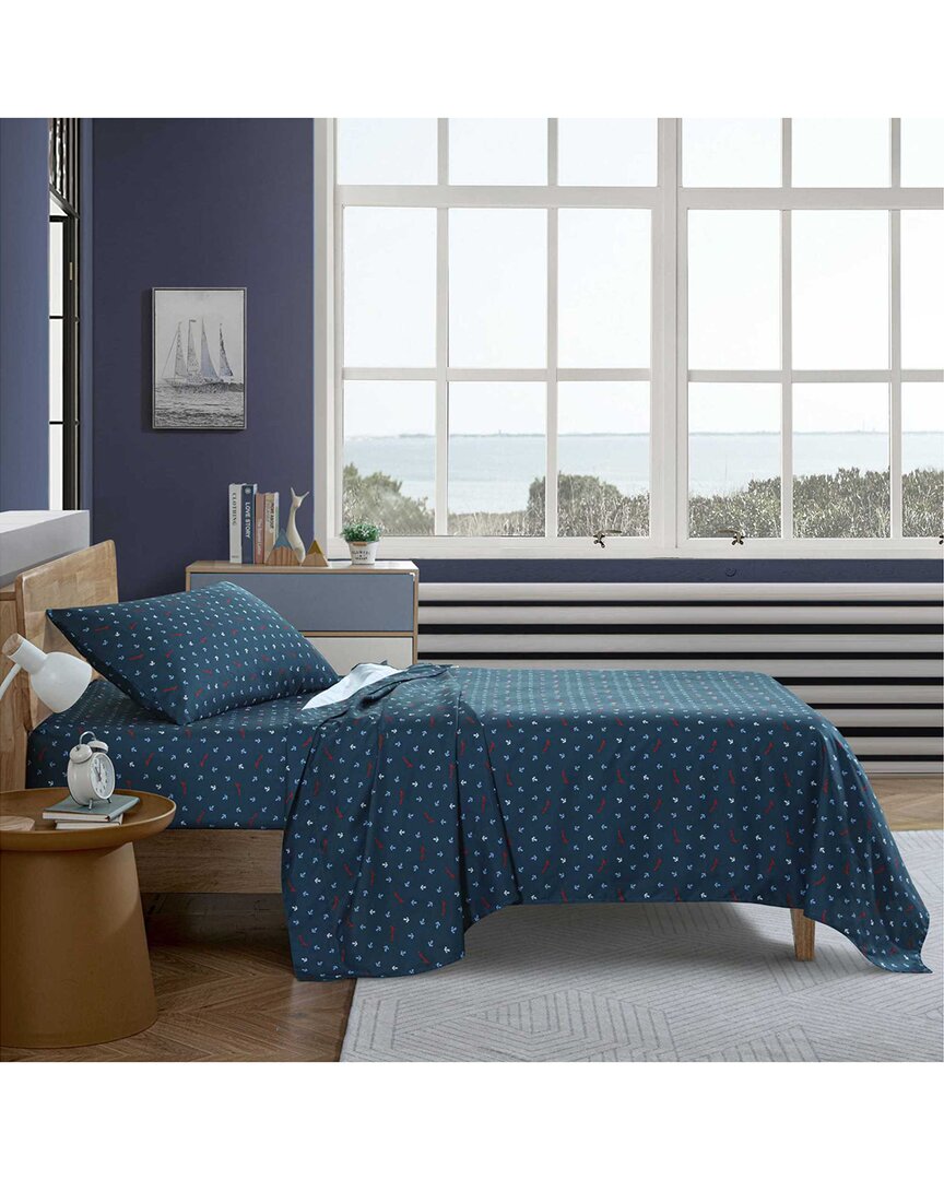 Nautica Jonesy Lightweight Sheet Set In Blue