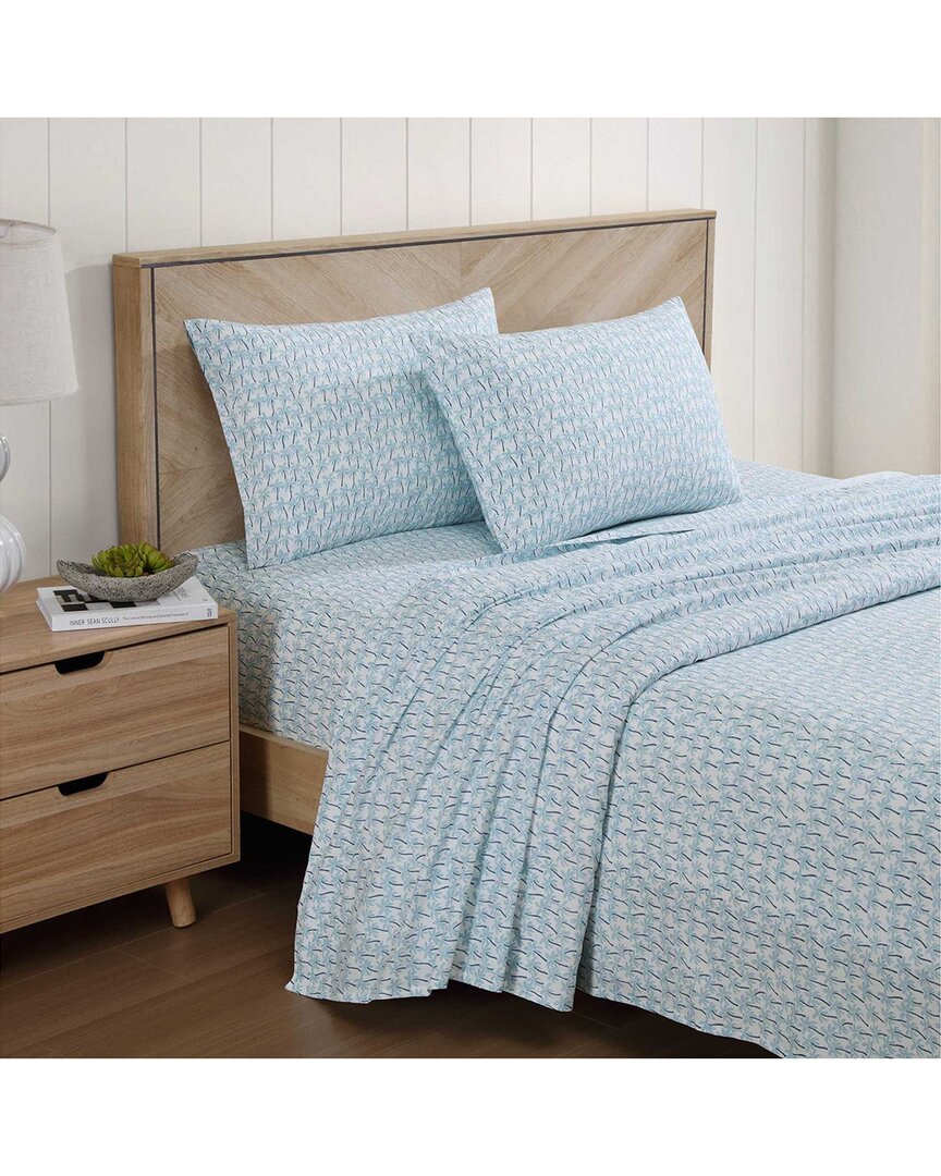 Tommy Bahama 200 Thread Count Palmtastic Percale Sheet Set In Blue