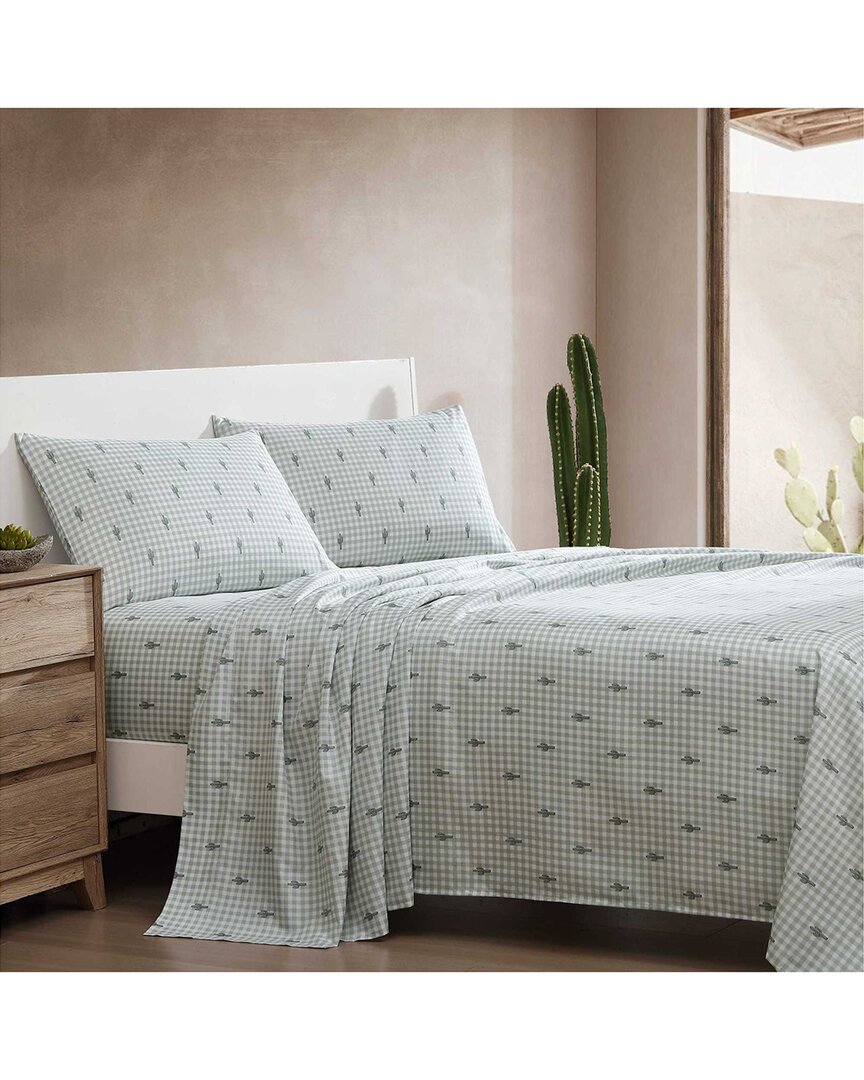 Wrangler Cactus Gingham Ultra Soft Sheet Set In Green