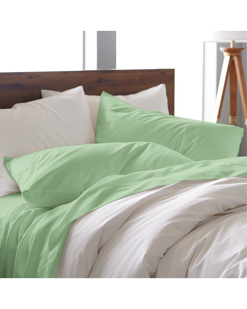 Shop Ella Jayne 100% Cotton Sateen 500 Thread Count Deep Pocket 4-piece Sheet Set In Green
