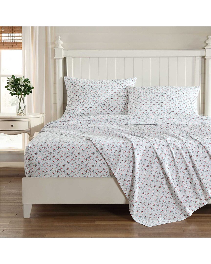Laura Ashley 200 Thread Count Aylesmore Ditsy Cotton Percale Sheet Set