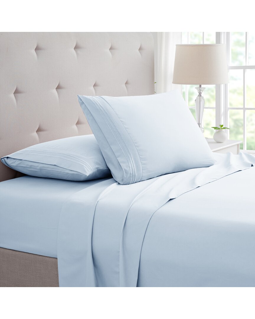 Bamboo Comfort Bamboo 4 Piece Luxury 3 Line Embroidered Sheet Set