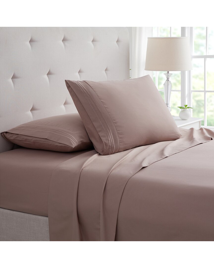 Bamboo Comfort Bamboo 4 Piece Luxury 3 Line Embroidered Sheet Set