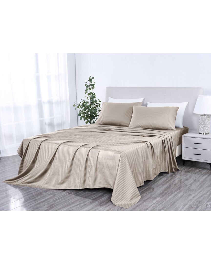 Kathy Ireland 500 Thread Count Damask Stripe Sheet