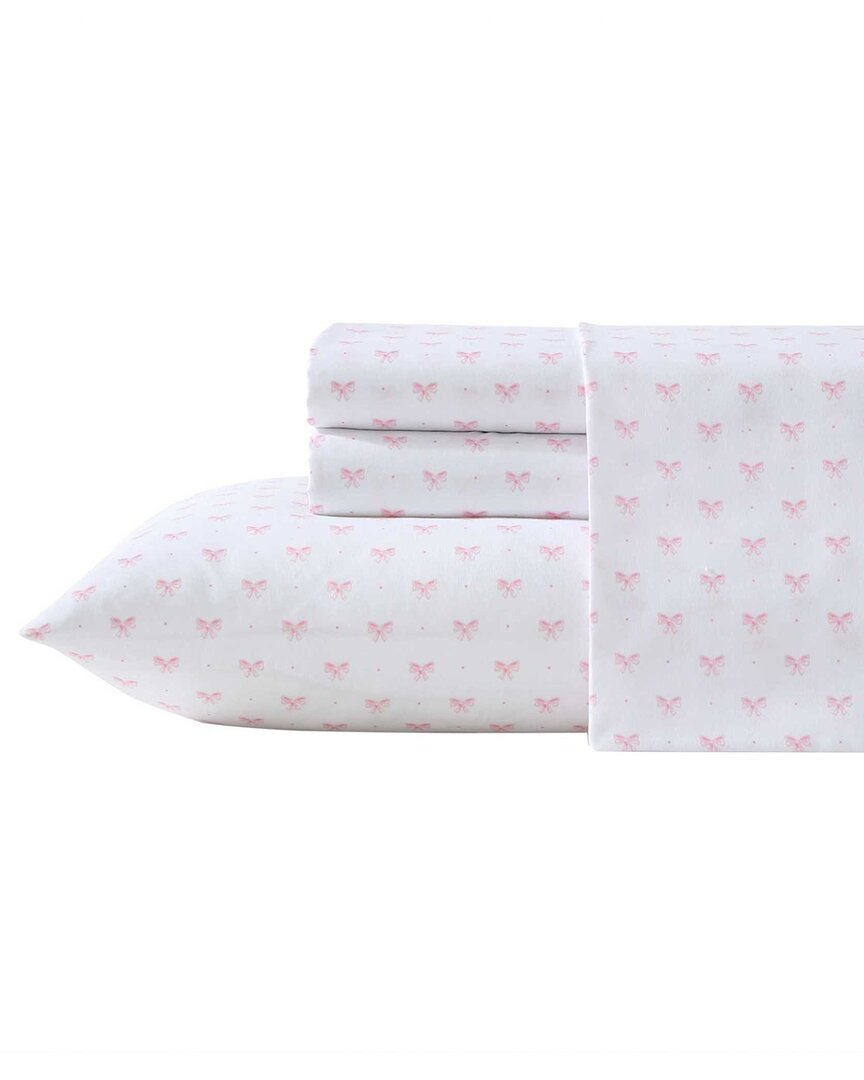 Laura Ashley Lovely Bows Ultra Soft Microfiber Sheet Set