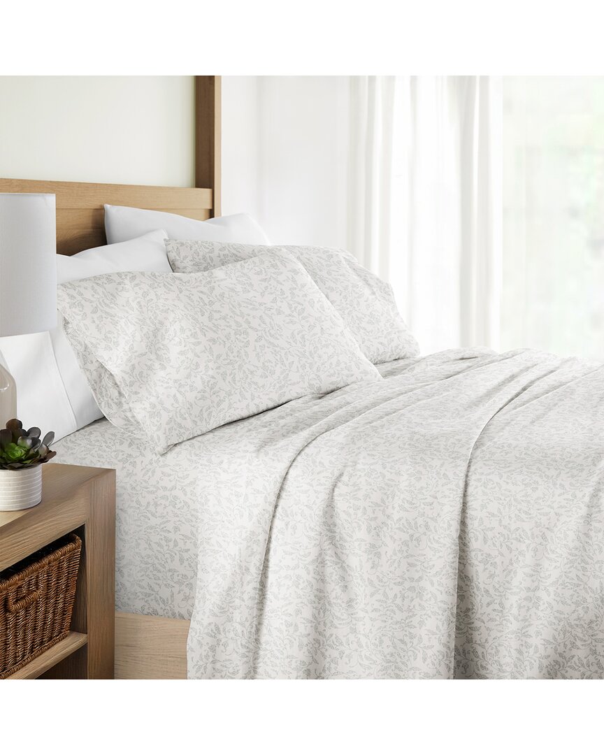 Home Collection 300 Thread Count 4pc Cotton Pattern Sheet Set In Green