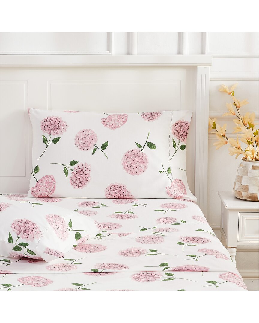 Melange Home 400 Thread Count Hydrangea Pillowcases In Pink
