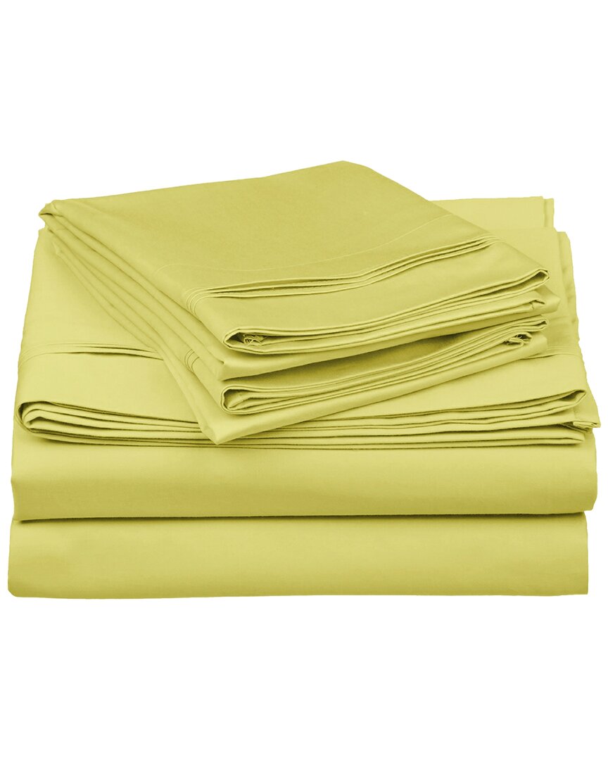 Superior Egyptian Cotton 650-thread Count Solid Deep Pocket Sheet Set In Olive
