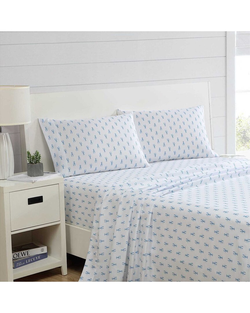 Nautica 200 Thread Count Anchor Lines Cotton Percale Sheet Set