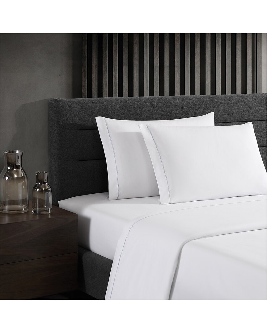 Vera Wang 400tc Percale Sheet Set In White