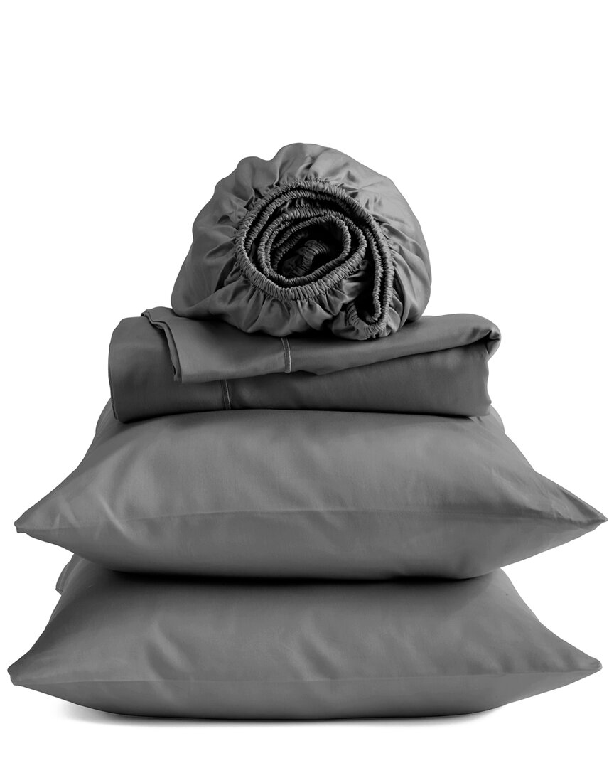 Nile Delta Egyptian Cotton 400tc Sheet Set In Grey