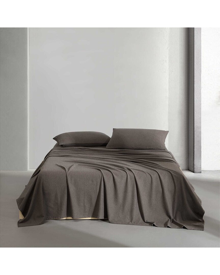 Calvin Klein Melange Flannel Cotton Sheet Set