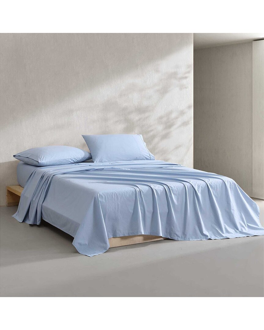 Calvin Klein 200 Thread Count Washed Percale Cotton Sheet Set