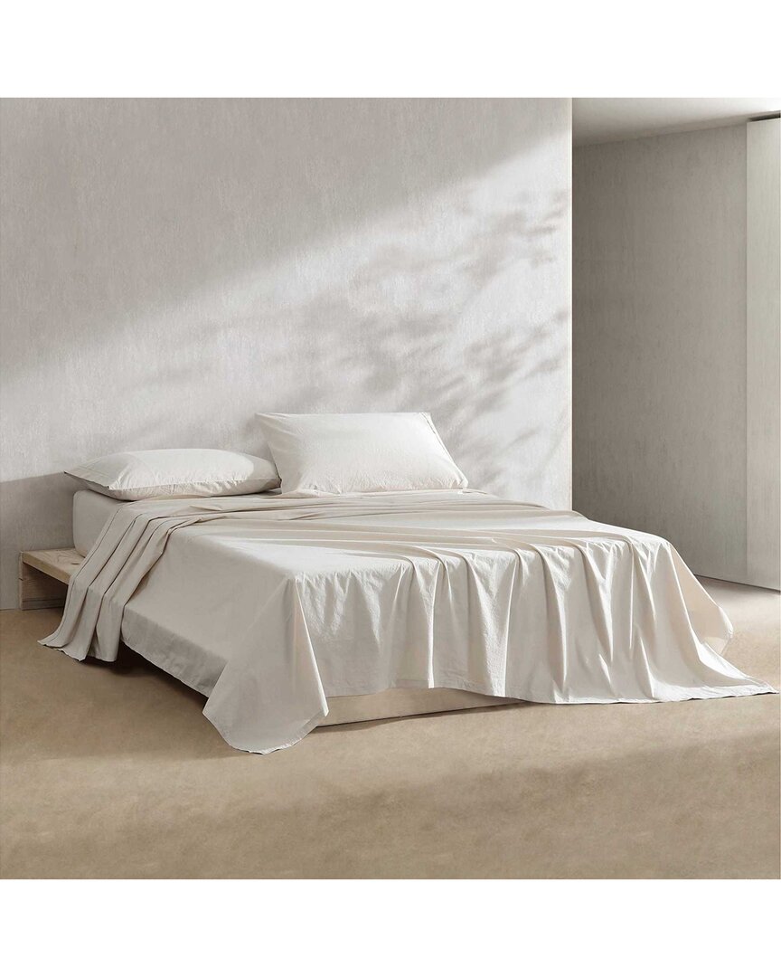 Calvin Klein 200 Thread Count Washed Percale Cotton Sheet Set