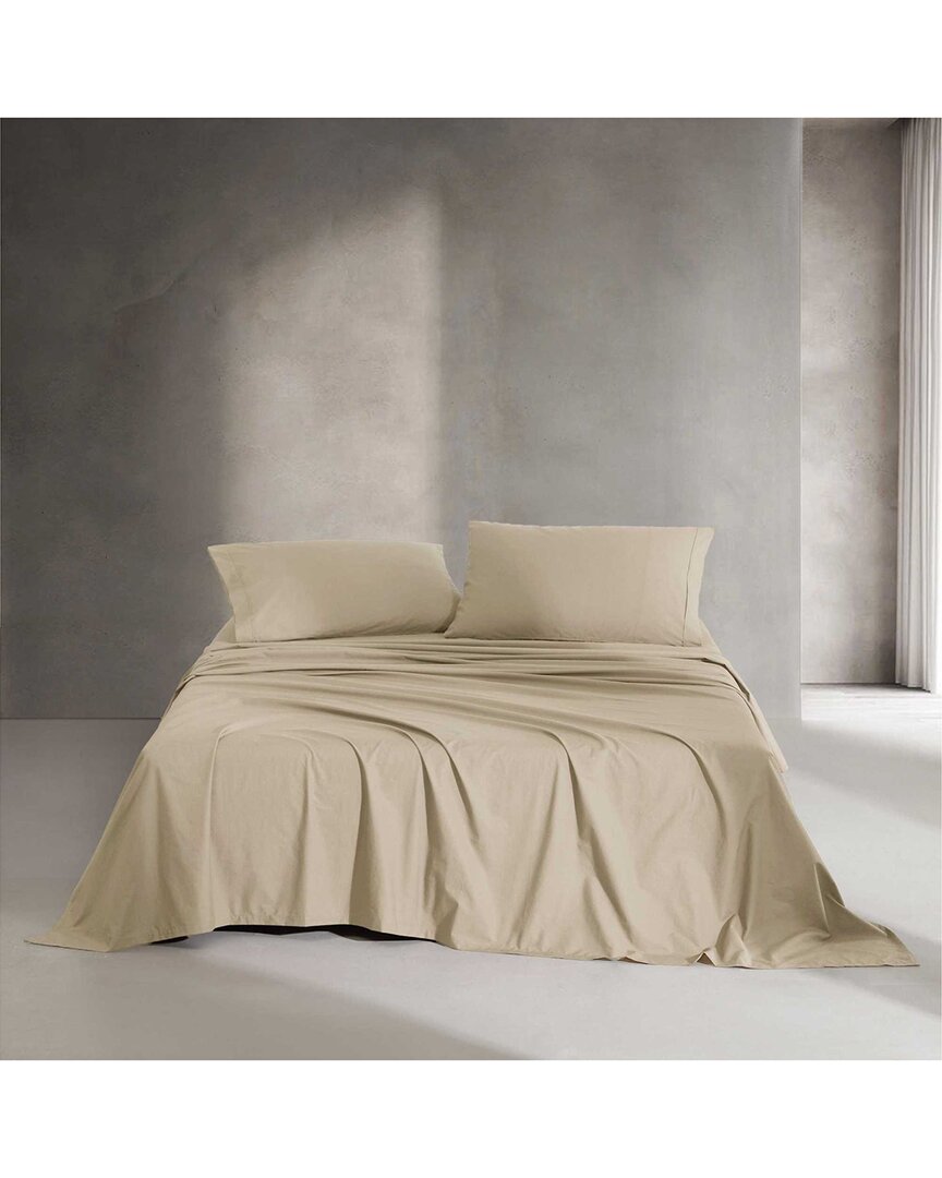 Calvin Klein 200 Thread Count Washed Percale Cotton Sheet Set