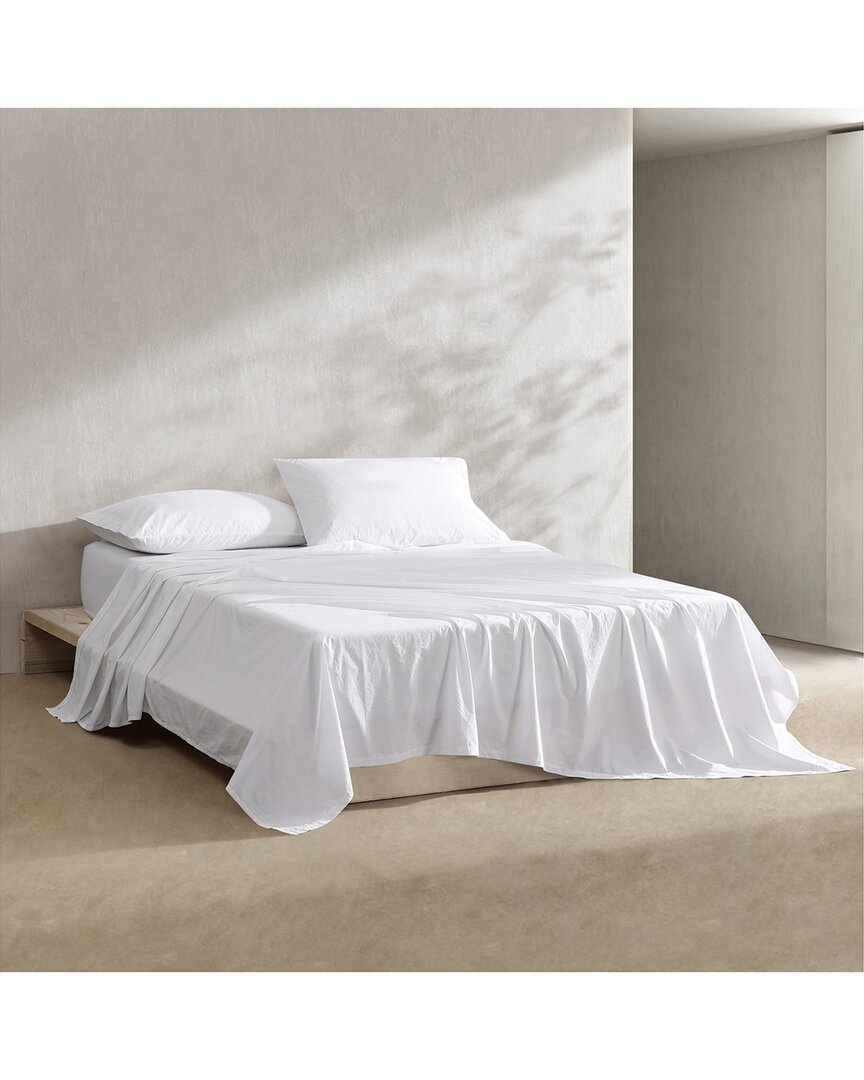 Calvin Klein 200 Thread Count Washed Percale Cotton Sheet Set