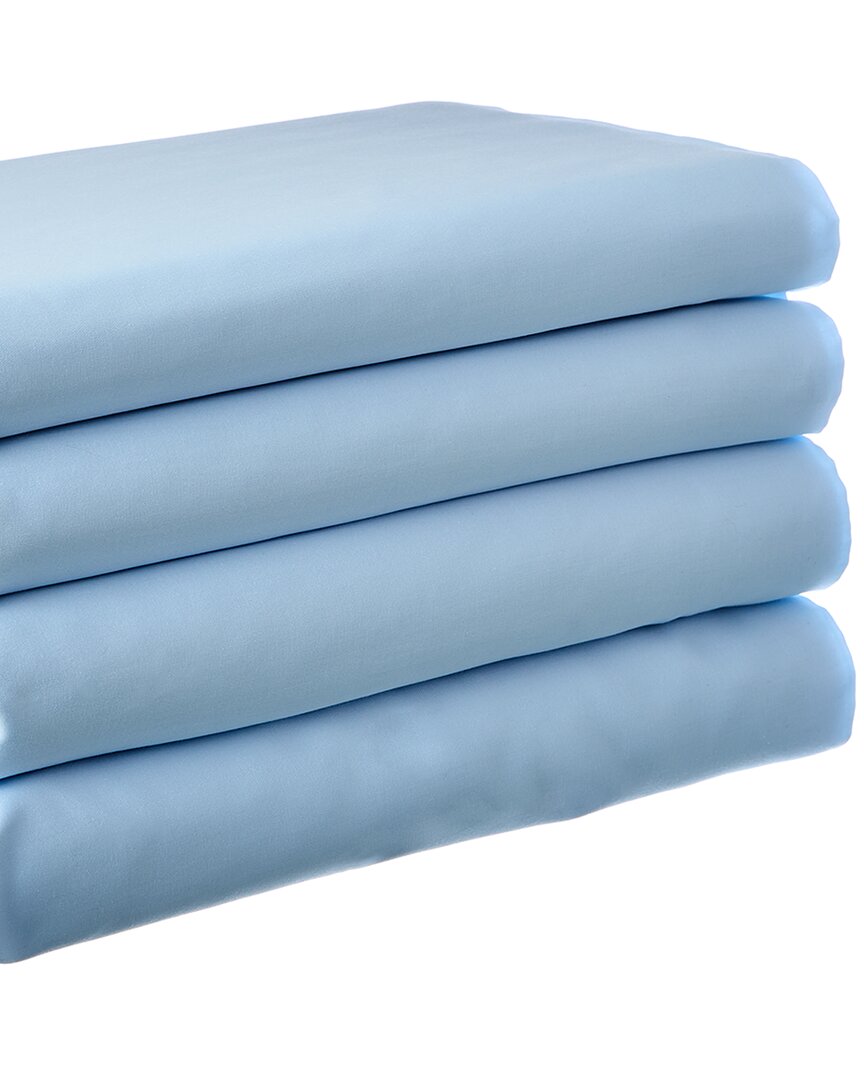Bombacio Linens City Collection 300tc Cotton Sateen Sheet Set In Blue