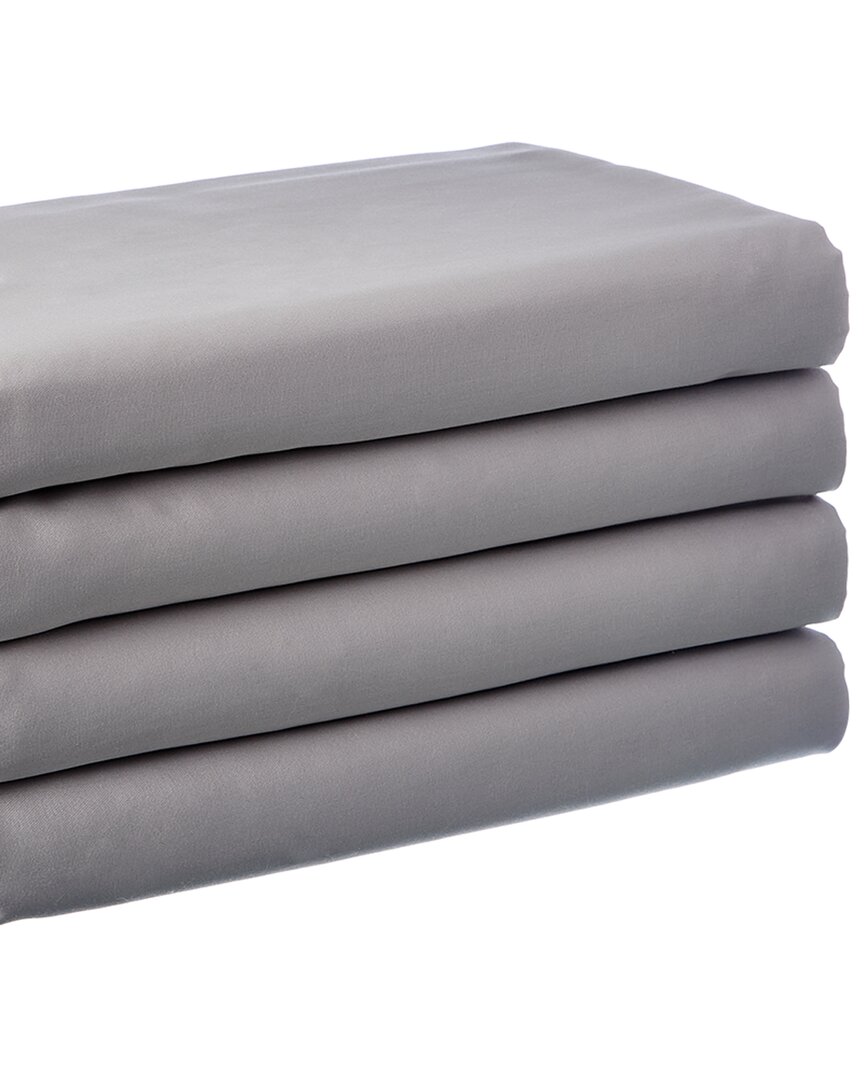 Bombacio Linens City Collection 300tc Cotton Sateen Sheet Set In Grey