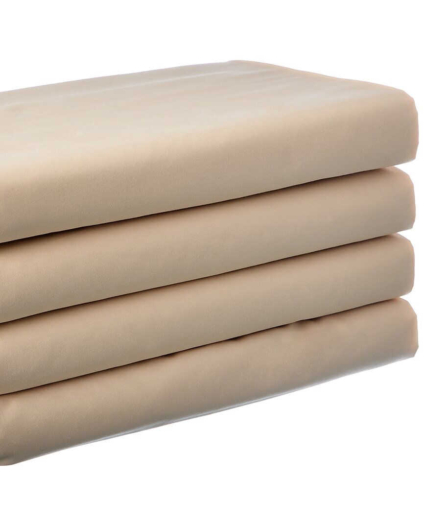 Bombacio Linens Sunrise Collection 420tc Cotton Sateen Sheet Set In Sand