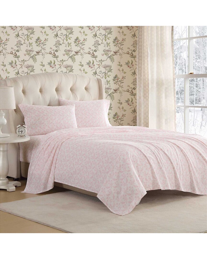 Laura Ashley Antoinette Cotton Flannel Sheet Set