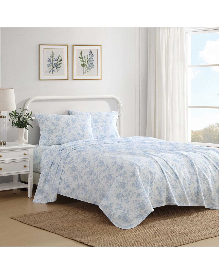 Laura Ashley Walled Garden Printed 100% Cotton Percale Sheet Se