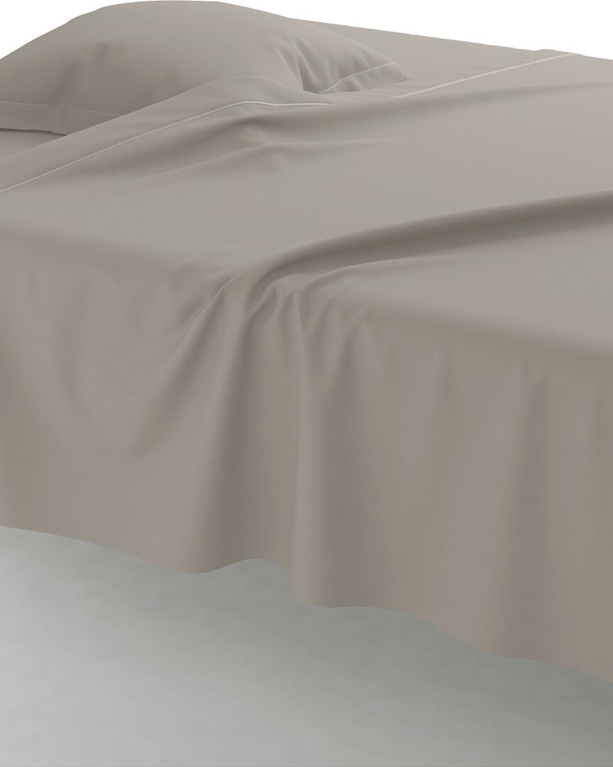 Anne De Solene Vexin Flat Sheet In Gray