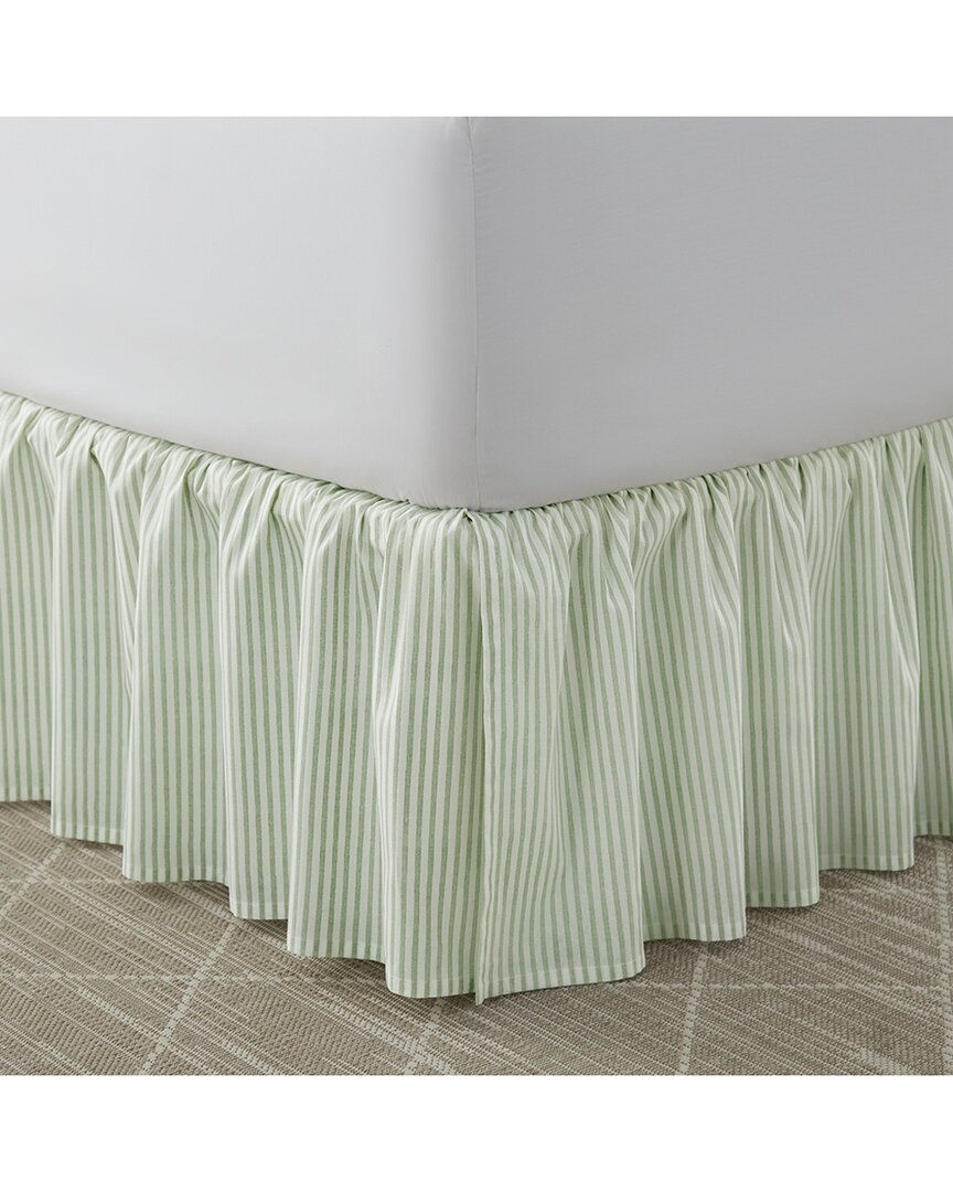Laura Ashley Classics Of Cotton Ruffled Bedskirt In Green