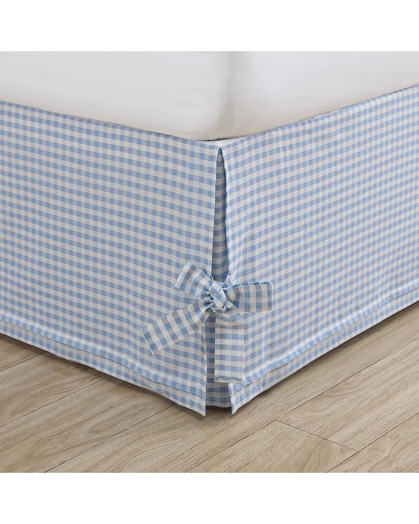 Laura Ashley Hedy Of Cotton Tailored Bedskirt In Blue