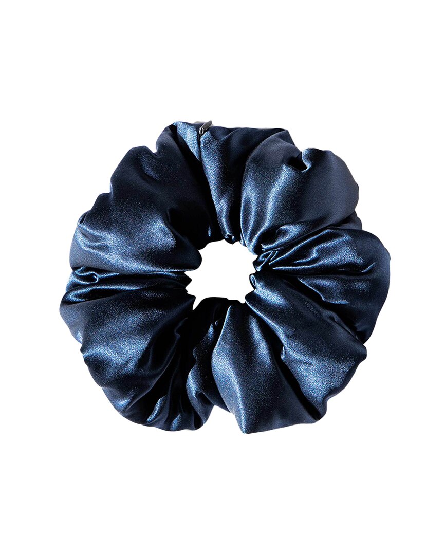 Drowsy 22 Momme Silk Pillow Scrunchie In Blue